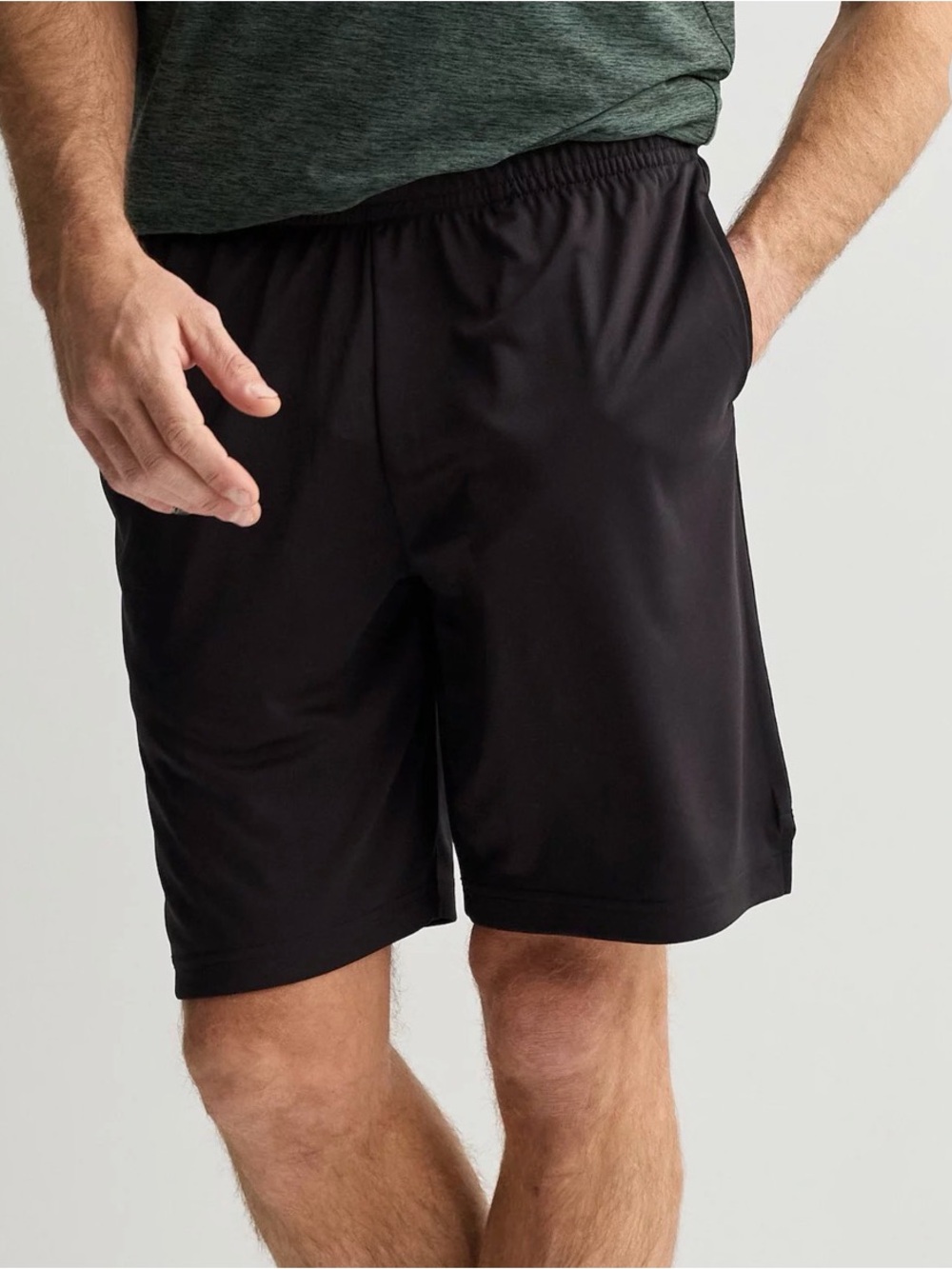 NWT- Men's Black Athletic Shorts - Lightweight Performance
